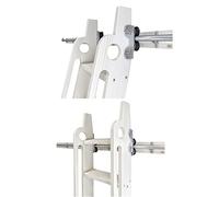 CHEMYO Stand Up Rolling Ladder Hardware Library Sliding Ladder Hardware Kit 3.3ft-20ft Round Track/Rail(No Ladder) Silver Color Mobile Ladder Track,with Floor Roller Wheels (Size : 3.3ft/100cm trac