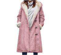 CHEMYO Women's Classic Long Trench Coat Breasted Slim Fit Jackets Wool Blend Breasted Overcoats Outcoat with Pockets Belted Long for Spring Autumn Winter