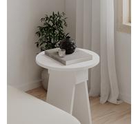 Chen Side Table - Round Top, 2-Leg Design, Compact Coffee or End Table, 4 Colour