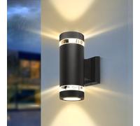 CHENBEN Outdoor Wall Lights,Modern Front Door Lights,IP65 Waterproof up and Down Lights,Aluminium Outside Wall Lights Mains Powered,Outdoor Downlights for Garden/Porch/Garage with GU10 Bulbs