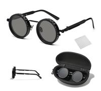 CHENBOOW Polarised sunglasses, round glasses, adjustable tinted round polarised lenses, 1-9 adjustable ND filter, UV protection, glare protection, for outdoor sports, fishing, car, driving, daylight