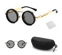 CHENBOOW Polarised sunglasses, round glasses, adjustable tinted round polarised lenses, 1-9 adjustable ND filter, UV protection, glare protection, for outdoor sports, fishing, car, driving, daylight