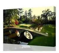 chenchenArt Augusta National Golf Course 12th Hole Wall Art Pictures Golf Club Wall Decor Office Decorations Canvas Artwork for Living Room Bedroom Framed Ready to Hang(18''H x 24''W)