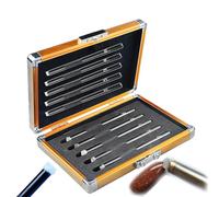 CHENCOO 10Pack Industrial Mineral Identification Kit(with Storage Box), 1-10 Scratch Hardness Tester, Metal Pen Barrel/Prevents Breaking, for Testing Mineral Jewellery,A
