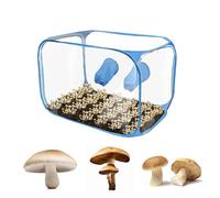 CHENCOO Foldable Pop Up Mushroom Grow Tent Monotub Kit, Portable Mushroom Growing Container Tent, Transparent PVC Material (easy to Observe), For Growing Mushrooms,A