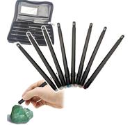 CHENCOO Mohs Hardness Test Kit, 2-9 Scratch Tester Hardness Test Pen, with Storage Box + 8 Pcs Hardness Tester Small Particle, for Industrial Mineral Identification,A