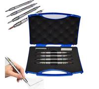 CHENCOO Mohs Hardness Test Kit(4 Pack), 2-9 Scratch Tester Hardness Test Pen, with Storage Box, Pen Tip/scribing Needle(with Hardness Value), for Testing Mineral Jewellery Jade,A