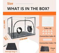 CHENCOO Portable Mushroom Grow Tent, Arge Mushroom Growing Kit- With Storage Bag, Mesh Window, PVC 2 - Adjustable Cuffs, For Mushroom Lovers (31.5X19.7X19.7inch),A