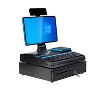 CHENCOO Touch Cash Register All-In-One Machine, Electronic Cash Registers, Integrated printing + capacitive touch, Waterproof and wear-resistant, for Restaurant Supermarket,A