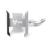 CHENDIMOTO Motorcycle Accessories Mobile Phone Holder For NIU N1 M1 U1 M+ NGT Handlebar Mirror Phone GPS Stand Bracket(Silver mirror holder)