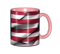 chenfandi American Flag Ceramic Mug, 330 ml with Handle, Suitable for hot Tea, hot Cocoa, Milk, etc.