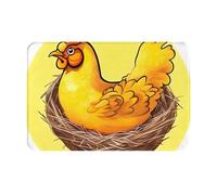 chenfandi Bird'S Nest Golden Chicken Doormat, 23.6 X 15.7 Inches, #Non-Slip Doormat For Interior Entrances, Stain-Resistant Welcome Mat.