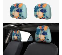 chenfandi Blue Orange Turtleback Bamboo 2-Pack Car Headrest Covers, Seat Cover Accessories, Car Headrest Protectors, Universal, Suitable for Cars.