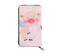 chenfandi Cartoon Flying Pig Women's Wallet, Clutch/Purse, Zippered, Large Capacity.