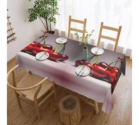 chenfandi Chilean cherries Tablecloth, suitable for kitchen and dining room, 137 inches x 183 cm, suitable for indoor and outdoor dining.