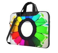chenfandi Colored crayon circles 14 inch Laptop bag with double zippers, suitable for school and work.