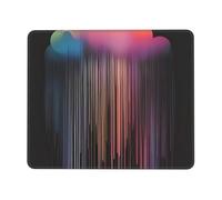 chenfandi Colorful Rainbow Rain Square Mouse Pad With Stitched Edges And Non-Slip Rubber Base For Office Laptops, *10 X 12 Inch.