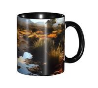 chenfandi Creek Stones Ceramic Mug, 330 ml with Handle, Suitable for hot Tea, hot Cocoa, Milk, etc.