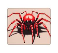 chenfandi Cute little red spider 10 x 12 inch Mouse pad, 3mm thick rubber base with stitched edges, suitable for laptops.