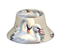 chenfandi Cute Little swan Fisherman's hat, a Stylish Sun hat, Suitable for the Beach, Golf, Fishing, and for Both Men and Women. Black