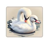 chenfandi Cute Little Swan Square Mouse Pad With Stitched Edges And Non-Slip Rubber Base For Office Laptops, *7.9 X 9.5 In.
