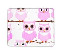 chenfandi Cute owl 10 x 12 inch Mouse pad, 3mm thick rubber base with stitched edges, suitable for laptops.