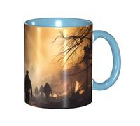 chenfandi Firefighters Fighting Fires Mug, 330 ml with Handle, Suitable for hot Tea, Milk, and Other Beverages, Microwave Safe.