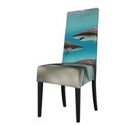 chenfandi fish in the deep sea Kitchen chair covers, removable and washable, suitable for homes, restaurants, and banquet halls.