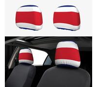 chenfandi Flag of Costa Rica 2-Pack Car Headrest Covers, Seat Cover Accessories, Car Headrest Protectors, Universal, Suitable for Cars.