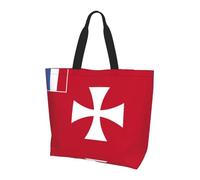 chenfandi Flag of Wallis and Futuna Islands Shoulder bag with main compartment and inner pocket, suitable for travel, work, gym, unisex.