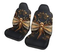 chenfandi Gold Exquisite Dragonfly Car seat covers, universal, printed, suitable for most sedans and SUVs.