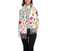 chenfandi Happy Birthday Background Winter Scarf, Fringed Shawl Large Size, Soft And Warm,# Suitable For Both Men And Women.