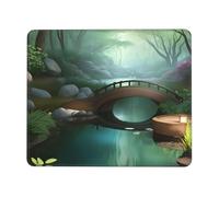 chenfandi Little Bridge In The East Square Mouse Pad With Stitched Edges And Non-Slip Rubber Base For Office Laptops, *7.9 X 9.5 In.