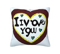 chenfandi Love Confessions Pillow Cover, 18"X18", Square Decorative Pillow For Sofa, #Living Room, Bed And Home Decor.