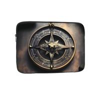 chenfandi Magical Design Norse Runes Compass 15 inch Laptop case, made of Oxford cloth with polyester foam padding, zipper opening, and portable design.