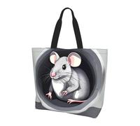 chenfandi Mouse in the Hole Shoulder bag with main compartment and inner pocket, suitable for travel, work, gym, unisex.
