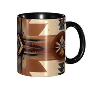 chenfandi Native American Patterns Mug, 330 ml with Handle, Suitable for hot Tea, Milk, and Other Beverages, Microwave Safe.