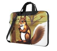 chenfandi Nut-eating squirrel 15.6 inch Laptop bag with double zippers, suitable for school and work.