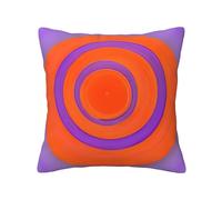 chenfandi Orange Circle Centre Pillow Cover, 20"X20", Square Decorative Pillow For Sofa, #Living Room, Bed And Home Decor.
