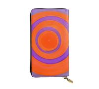 chenfandi Orange Circle Centre Women's Wallet, Clutch/Purse, Zippered, Large Capacity.