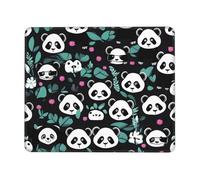 chenfandi Panda Cute Face Square Mouse Pad With Stitched Edges And Non-Slip Rubber Base For Office Laptops, *8.3 X 10.3 In.