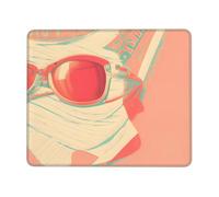 chenfandi Retro Abstract Shades Square Mouse Pad With Stitched Edges And Non-Slip Rubber Base For Office Laptops, *7.9 X 9.5 In.