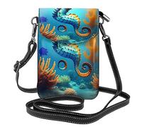 chenfandi Seabed Coral Seahorse Zippered Crossbody Bag, &*Women'S Shoulder Bag With Card Slot, Removable Shoulder Strap,19.2 X 12.5 Cm.