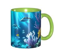 chenfandi Submarine Coral Rays Mug, 330 ml with Handle, Suitable for hot Tea, Milk, and Other Beverages, Microwave Safe.
