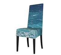 chenfandi The deep blue sea Kitchen chair covers, removable and washable, suitable for homes, restaurants, and banquet halls.