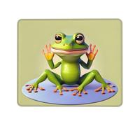 chenfandi The Funny Frog Doing Yoga Square Mouse Pad With Stitched Edges And Non-Slip Rubber Base For Office Laptops, *10 X 12 Inch.