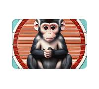 chenfandi The Silent Monkey Doormat, 23.6 X 15.7 Inches, #Non-Slip Doormat For Interior Entrances, Stain-Resistant Welcome Mat.