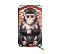 chenfandi The Silent Monkey Women's Wallet, Clutch/Purse, Zippered, Large Capacity.