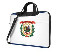 chenfandi West Virginia Flag 15.6 inch Laptop bag with double zippers, suitable for school and work.