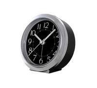 CHENGAIJIAN Alarm Clock Alarm clock desktop seat clock glow-in-the-dark mute bedroom alarm student use wake up gods(Silver/black)